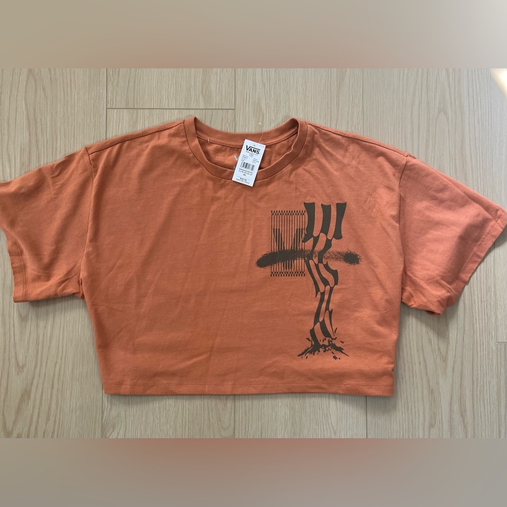 NWT Dark Orange Vans Oversized Crop Top